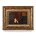 Property of a deceased estate - Henry Archibald Major (1829-1902) - A DOG IN AN INTERIOR - oil on