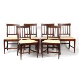Property of a deceased estate - a set of six early 19th century George IV mahogany dining chairs,