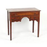 Property of a deceased estate - a late 18th century George III oak lowboy, 33ins. (84cms.) wide (