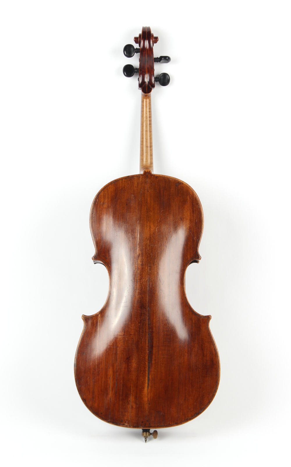 Property of a deceased estate - a cello, probably late 19th century German, with bow, the bow - Image 5 of 12