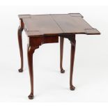 Property of a gentleman - an 18th century George II mahogany foldover double gate-leg tea or games