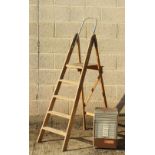 Property of a gentleman - a set of wooden stepladders; together with an Alvima Cara Sol portable gas