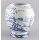 Property of a lady - an Alfredo Santarelli majolica blue & white vase, second quarter 20th