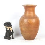 Property of a gentleman - a large saltglazed stoneware garden pot or jar, 29.5ins. (75cms.) high;
