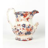 Property of a lady - a mid 19th century Amherst Japan Stone China ironstone wash jug, 12.9ins. (32.