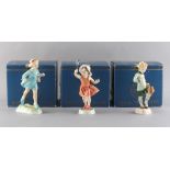 Property of a deceased estate - three Royal Worcester boxed figures - 'Woodland Walk', 'Let's