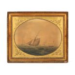 Property of a deceased estate - George Tobin (1768-1830) - COASTAL SHIPPING SCENE - watercolour,