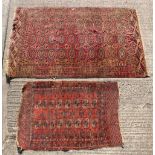 Property of a gentleman - two Turkoman rugs, the larger 85 by 55ins. (216 by 140cms.) (2).