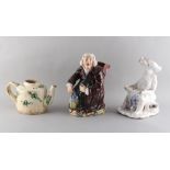 Property of a gentleman - three assorted pottery items, 18th century & later, including a 19th