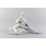 Property of a deceased estate - a Lladro figure of a ballerina & Pierrot, approximately 14.5ins. (