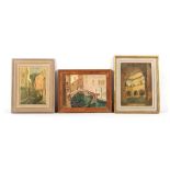 Property of a lady - Captain Desmond Tufnell (1892-1965) - a group of three oils, various scenes
