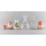 Property of a lady - a small quantity of assorted glass including two Burmese glass night lights (