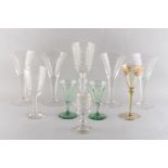 Property of a deceased estate - ten assorted drinking glasses including a large Bohemian engraved
