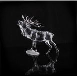 Property of a deceased estate - a Swarovski crystal model of a Stag - Rare Encounters, number A7608,