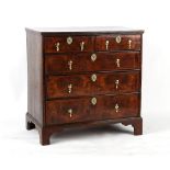 Property of a deceased estate - a late 17th / early 18th century walnut chest of two short & three