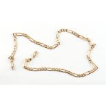 Property of a deceased estate - a 9ct gold chain link necklace, 20ins. (51cms.) long,