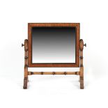 Property of a lady - a small early 19th century George IV mahogany swing-frame toilet mirror, 13.