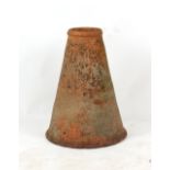 Property of a deceased estate - a terracotta rhubarb forcer, 24ins. (61cms.) high.