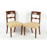 Property of a deceased estate - a pair of early 19th century George IV mahogany side chairs (2).