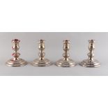 Property of a deceased estate - a set of four silver dwarf candlesticks, London 1963/4, each 4.