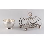 Property of a gentleman - a Victorian silver 6-division toast rack, Charles & George Fox, London