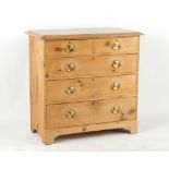 Property of a deceased estate - a Victorian pine chest of two short & three long graduated drawers