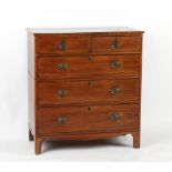 Property of a deceased estate - an early 19th century George IV mahogany chest of two short &