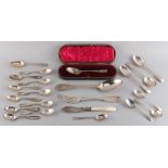 Property of a deceased estate - a bag containing assorted silver flatware, weighable silver