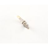 Property of a deceased estate - an 18ct yellow gold diamond single stone ring, the round brilliant