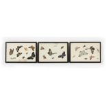 Property of a gentleman - a set of three 19th century Chinese paintings on pith paper depicting
