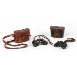 Property of a gentleman - a pair of Carl Zeiss Jena 8 x 30 binouclars, in leather case; together
