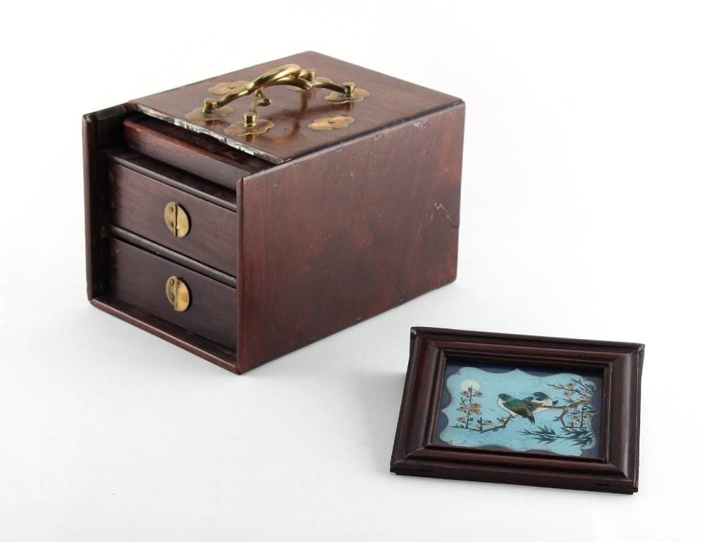 Property of a lady - a Chinese huanghuali dressing box, Qing Dynasty, late 19th century, the sliding - Image 2 of 4