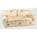 Property of a gentleman - a good quality Kingcome sofa with floral upholstery, 80.5ins. (204.