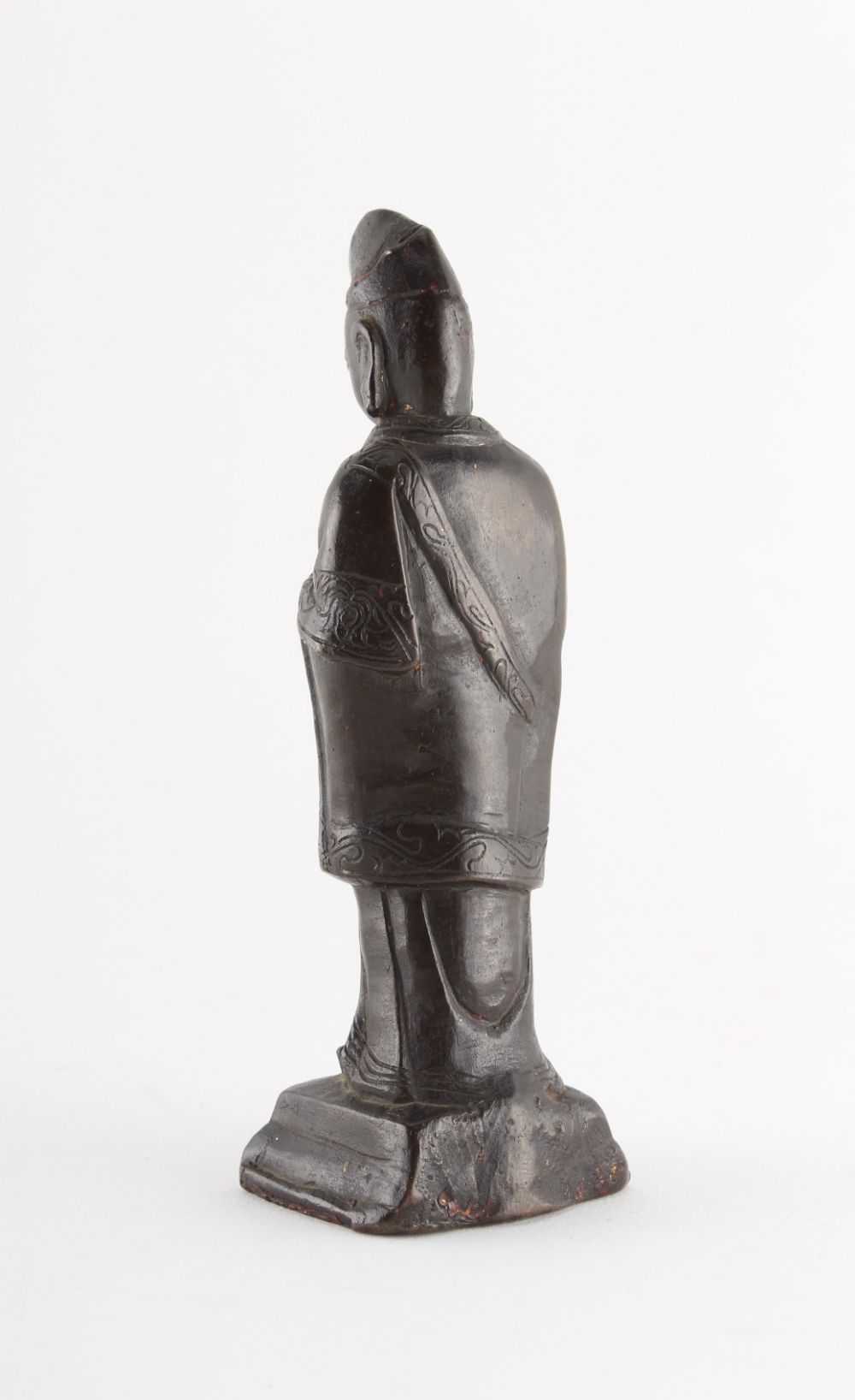 Property of a deceased estate - a Chinese bronze standing figure of a scholar or priest, Ming - Image 2 of 4