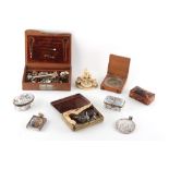 Property of a lady - a box containing assorted items including a damaged Japanese carved ivory