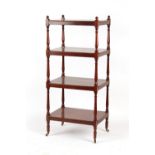 Property of a gentleman - an early 19th century late Regency period mahogany four-tier whatnot,