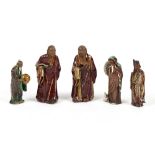 Property of a gentleman - three Chinese Shiwan figures, the tallest 12ins. (30.5cms.) high; togethe
