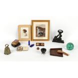 Property of a lady - a quantity of assorted items including a Victorian bubble glass dump, a cast