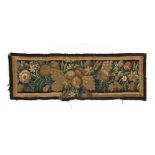 Property of a lady - an 18th century verdure tapestry panel, approximately 38.2 by 13.4ins. (97 by