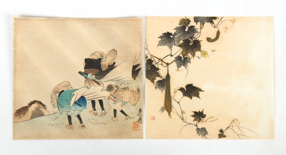 A collection of Japanese woodblock prints - Zeshiu Shibata and Kogyo Tsukioka (1876-1950) -