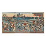 A collection of Japanese woodblock prints - after Hiroshige Utagawa - Visiting the Ise Shrine - a