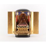 Property of a lady - a Japanese lacquer portable shrine, zushi, Meiji period (1868-1912), the