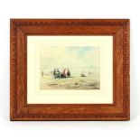 Property of a deceased estate - manner of Eugene Boudin - ELEGANT FIGURES ON A BEACH -