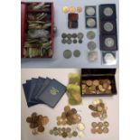 A quantity of assorted coins, including an 1893 crown (a lot).