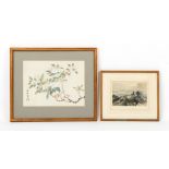 A 19th century engraving depicting Hong Kong harbour, in glazed frame, 10.5 by 12.5ins. (26.7 by