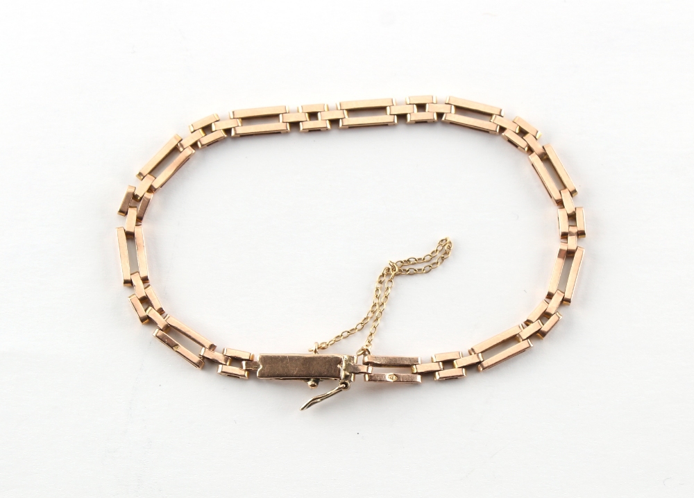 An Austrian 14ct gold link bracelet, approximately 8.7 grams.