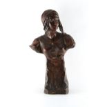 Emmanuel Joseph Simon (1873-1932) - an Art Nouveau Goldscheider 'bronzed' terracotta bust of a