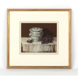 W. Birchall (modern) - 'TIVOLI POT AND GRAPES' - pastel, 9.5 by 11.4ins. (24 by 29cms.), in glazed