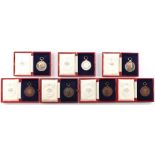 A group of seven Royal Academy of Music medals awarded to Constance Nicholls, 1933-1936, including