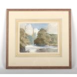 Arthur Keene (b.1930) - 'HOLY TRINITY & WEIR, RIVER AVON' - watercolour, 8.5 by 11.1ins. (21.6 by